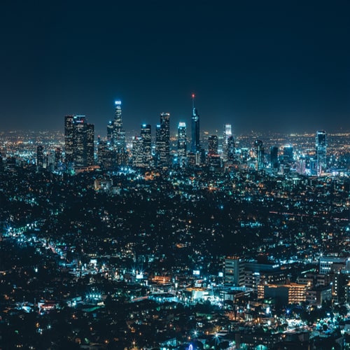 smart city at night 